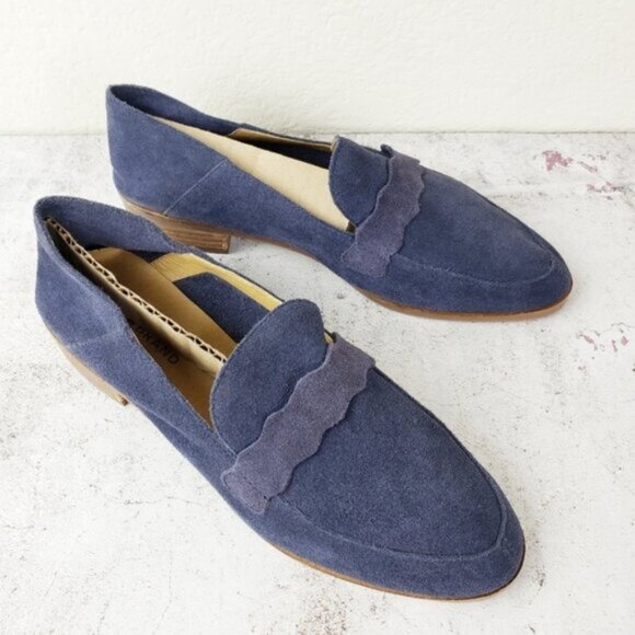 Lucky Brand Blue Suede Loafers - Picture 1 of 11